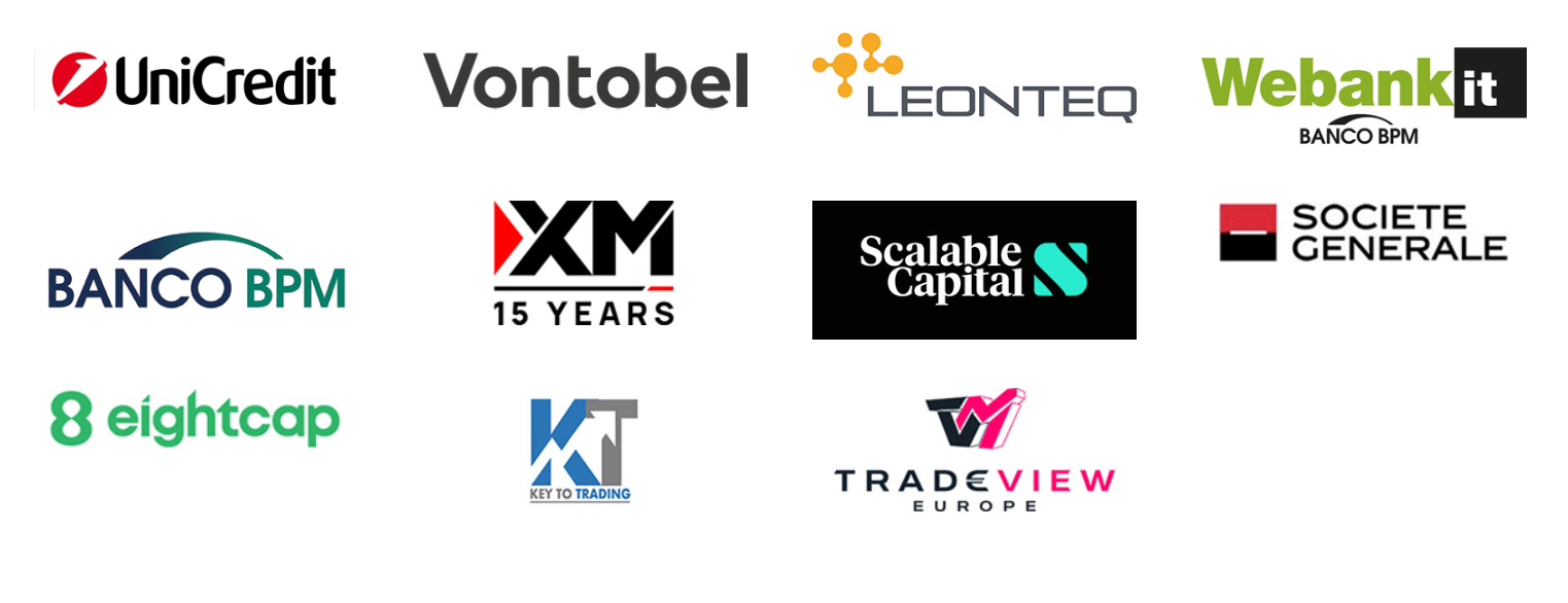 Espositori: UniCredit, Vontobel, Leonteq, Webank, Banco BPM, XM, Scalable Capital, Société Générale, Eightcap, Key to Trading, TradeView Europe